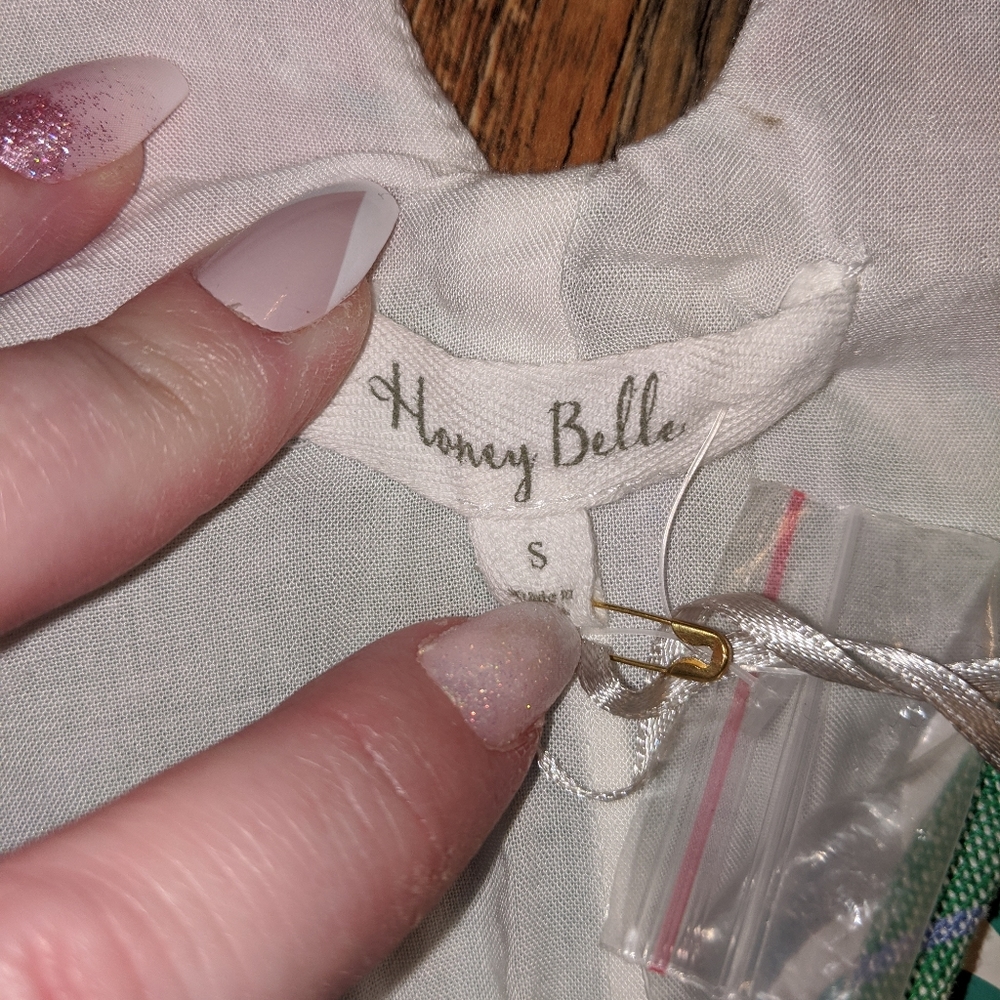 HONEY BELLE SHOW & TELL LINEN BLEND SHIFT DRESS - Picture 8 of 8